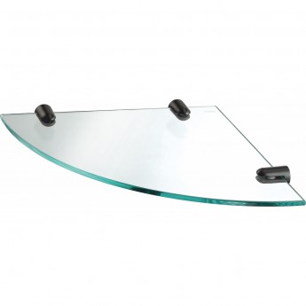 Полка стеклянная угловая WASSERKRAFT K-533GUN METAL