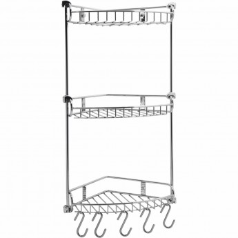 Полка WASSERKRAFT K-1233 3-ярусная, с крючками