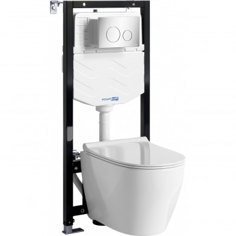 Система инсталляции с унитазом WASSERKRAFT ALLER 10TLT.010.ME.CH02.H002