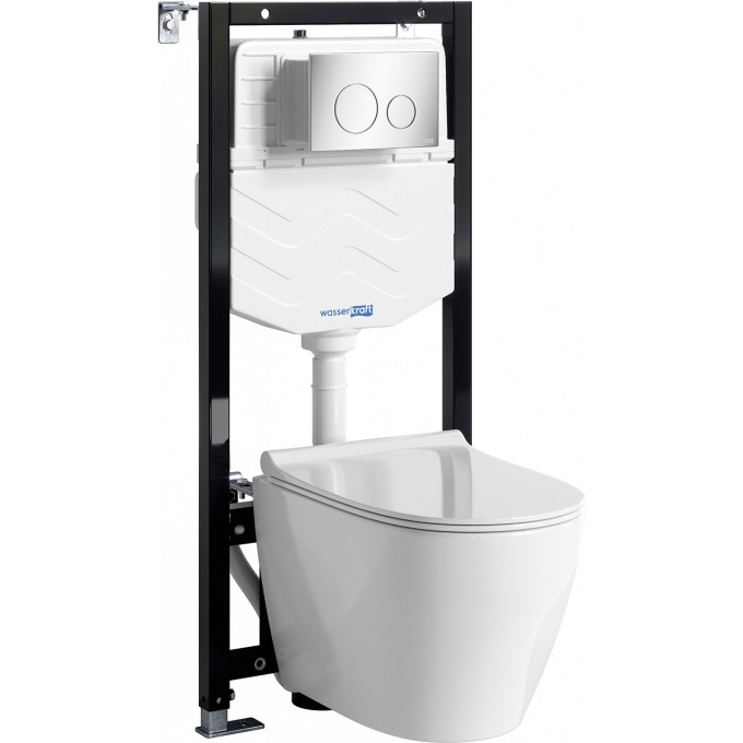 Система инсталляции с унитазом WASSERKRAFT ALLER 10TLT.010.ME.CH02.H002