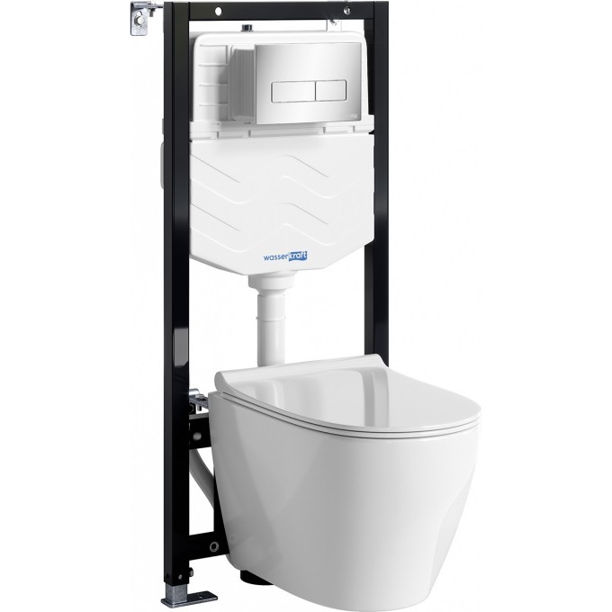 Система инсталляции с унитазом WASSERKRAFT ALLER 10TLT.010.ME.CH03.H002