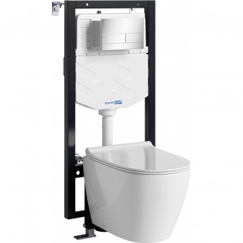 Система инсталляции с унитазом WASSERKRAFT VILS 56TLT.010.ME.CH04.H002