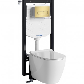 Система инсталляции с унитазом WASSERKRAFT VILS 56TLT.010.ME.MG03.H002