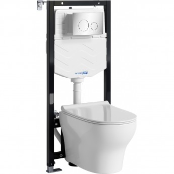 Система инсталяции с унитазом WASSERKRAFT ALLER 10TLT.010.ME.CH02.H001